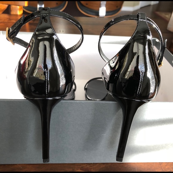 YSL โจ Saint Laurent โจ JANE 80 BLACK PATENT SIZE 38 - Picture 3 of 6